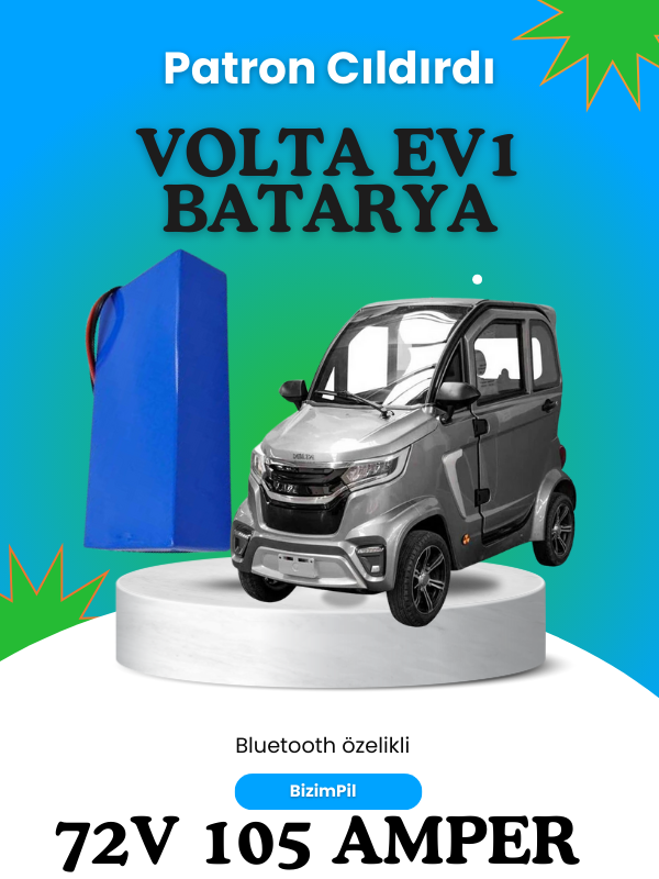VOLTA EV1 Elektrikli Araba Bataryası 72V 105 AMPER